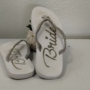 Chic White Bridal Sandals with Glittering Silver Straps